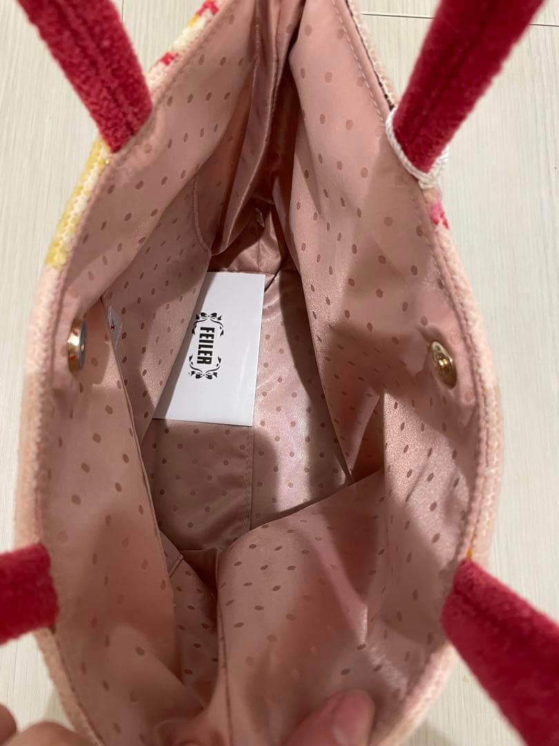 【新品未使用・タグ付き】フェイラーFEILER/ペコちゃん/バッグ/スイーツ柄