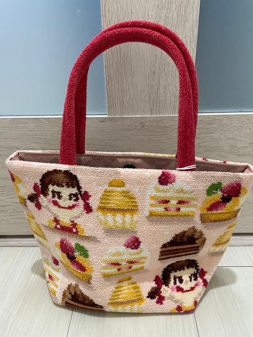 【新品未使用・タグ付き】フェイラーFEILER/ペコちゃん/バッグ/スイーツ柄