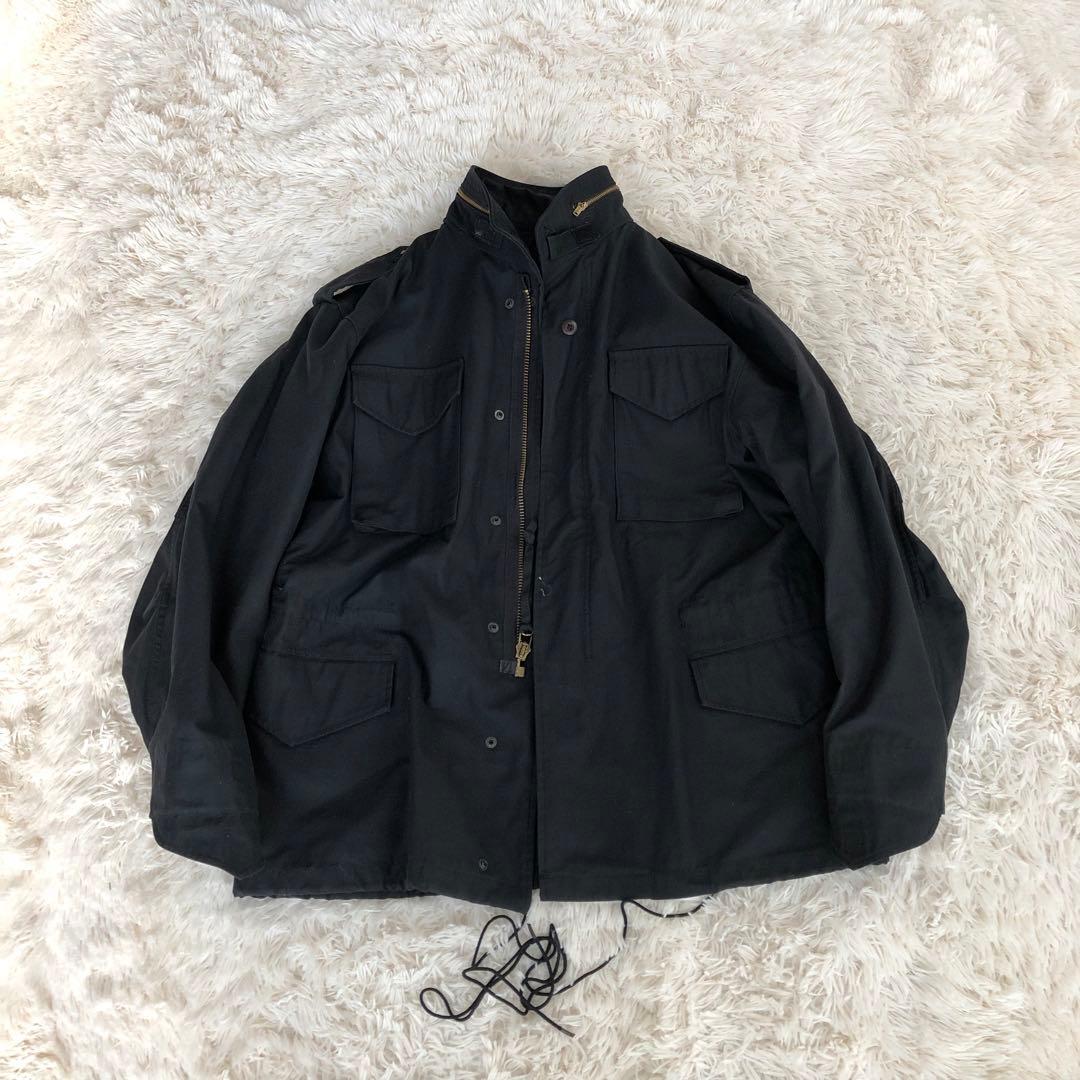 アルファインダストリーズ　ミリタリージャケット　ブラック黒M-65