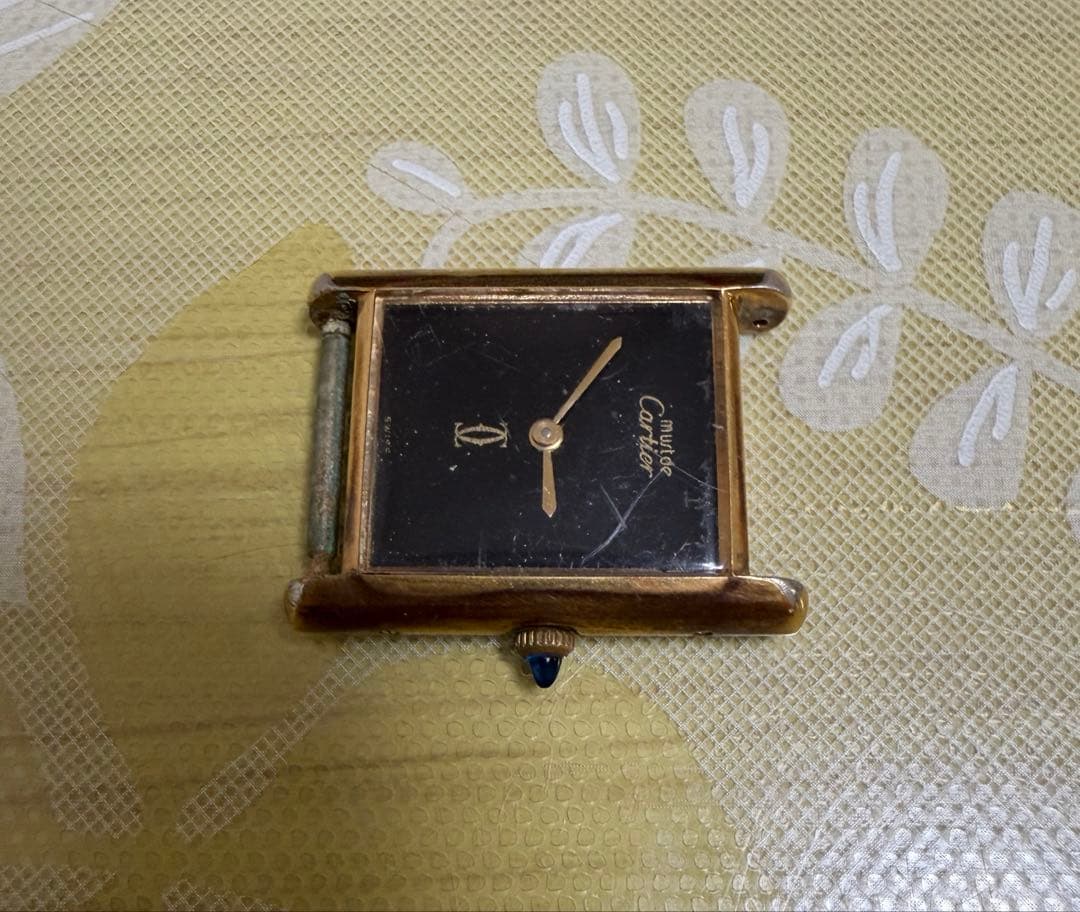 カルティエ マストタンク　ブラック　ジャンク品