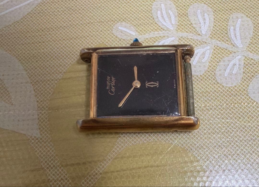 カルティエ マストタンク　ブラック　ジャンク品