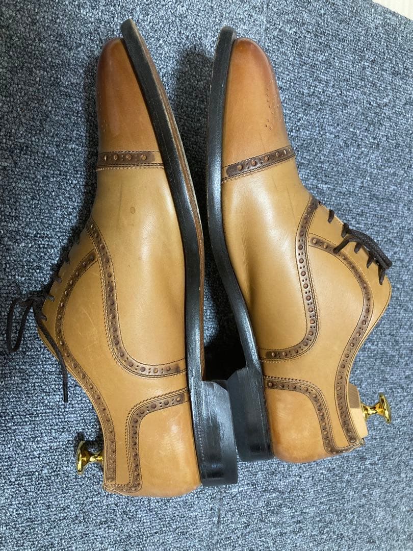 スコッチグレイン ベージュブラウン ビジネスシューズ　26.5 パーティ　結婚