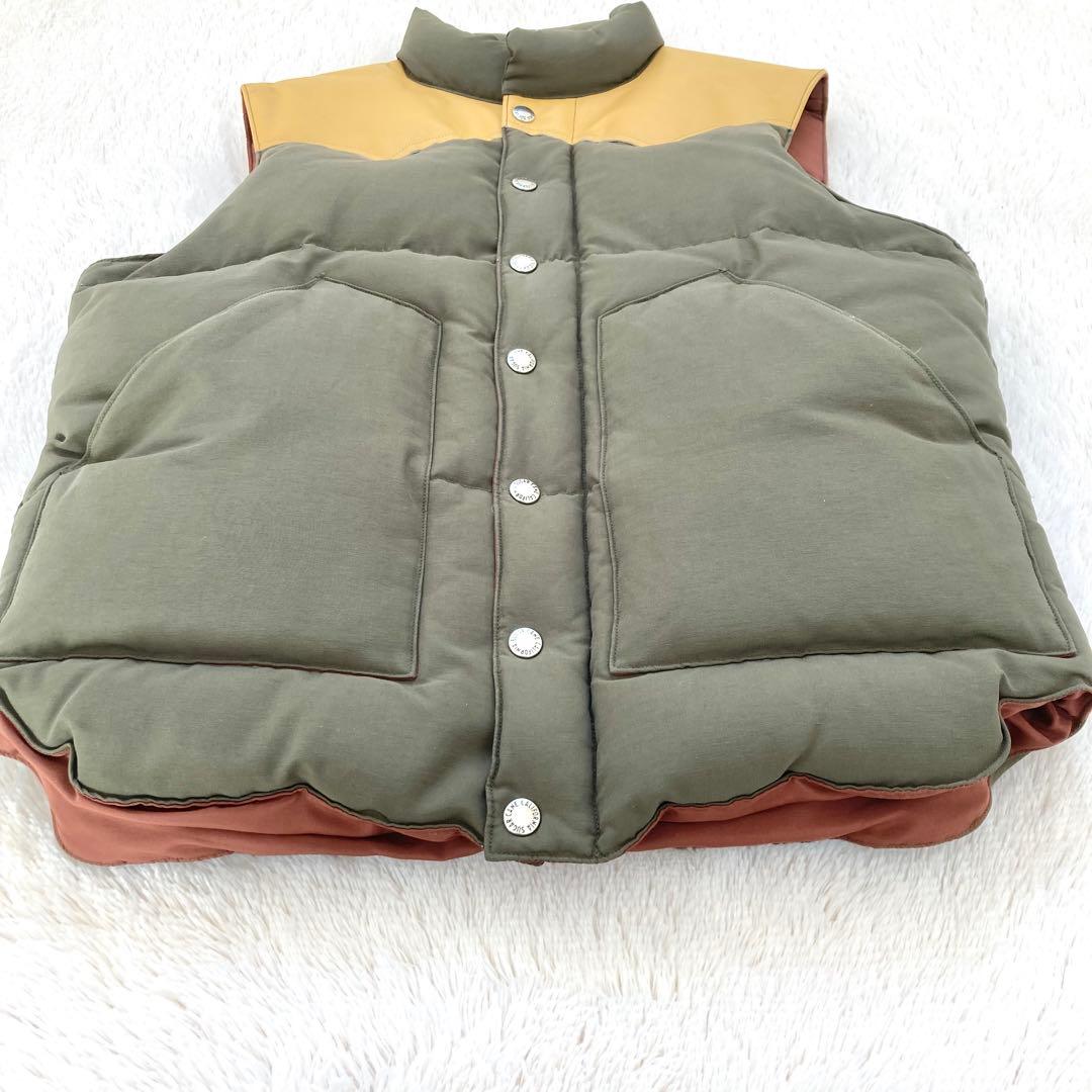 SUGAR CANE シュガーケーン　ダウンベスト　M オリーブ　キャメル