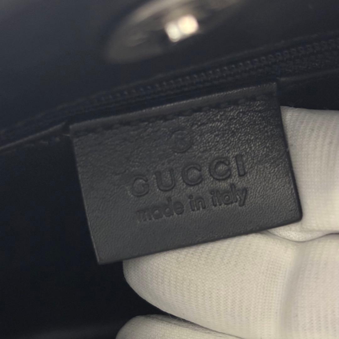 希少 美品 GUCCI ワンショルダー バッグ レザー ブラック 自立