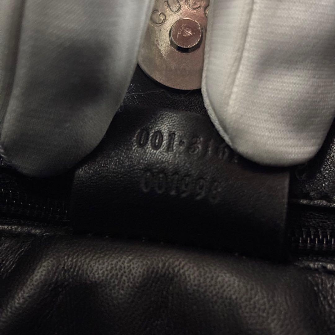 希少 美品 GUCCI ワンショルダー バッグ レザー ブラック 自立