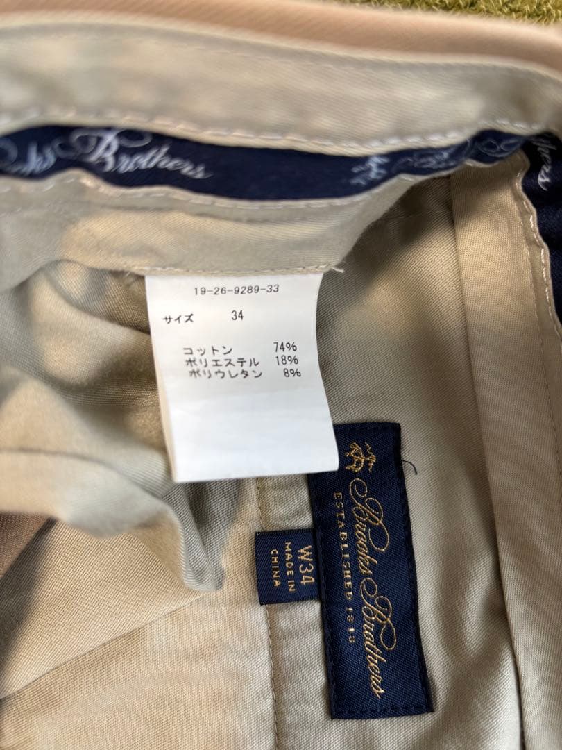 ロンハーマン別注 ブルックスブラザーズチノパン34 ベージュ