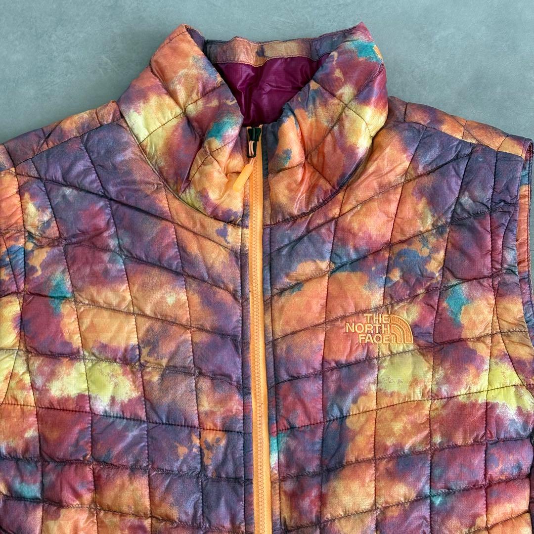 ザノースフェイス サーモボール ダウンベスト 美品 タイダイ柄 【XL】