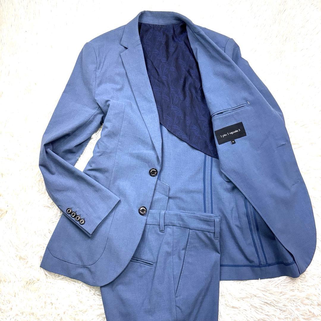1piu1uguale3 コンフォート スーツ 上下 ストレッチ ブルー IV