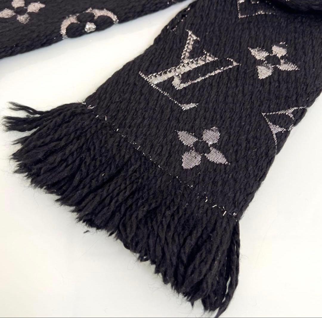 LOUIS VUITTON マフラー 黒・銀 M75833