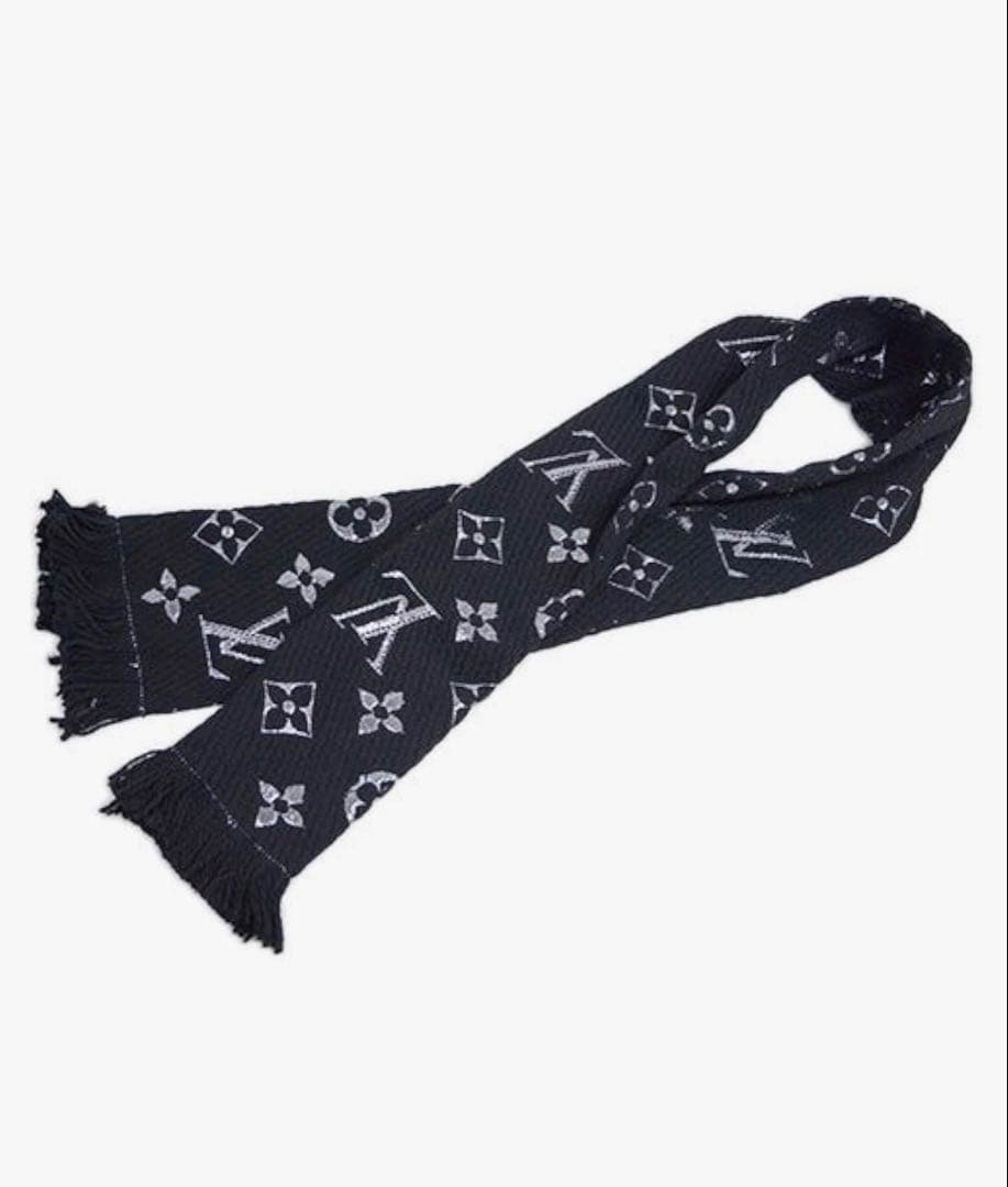 LOUIS VUITTON マフラー 黒・銀 M75833