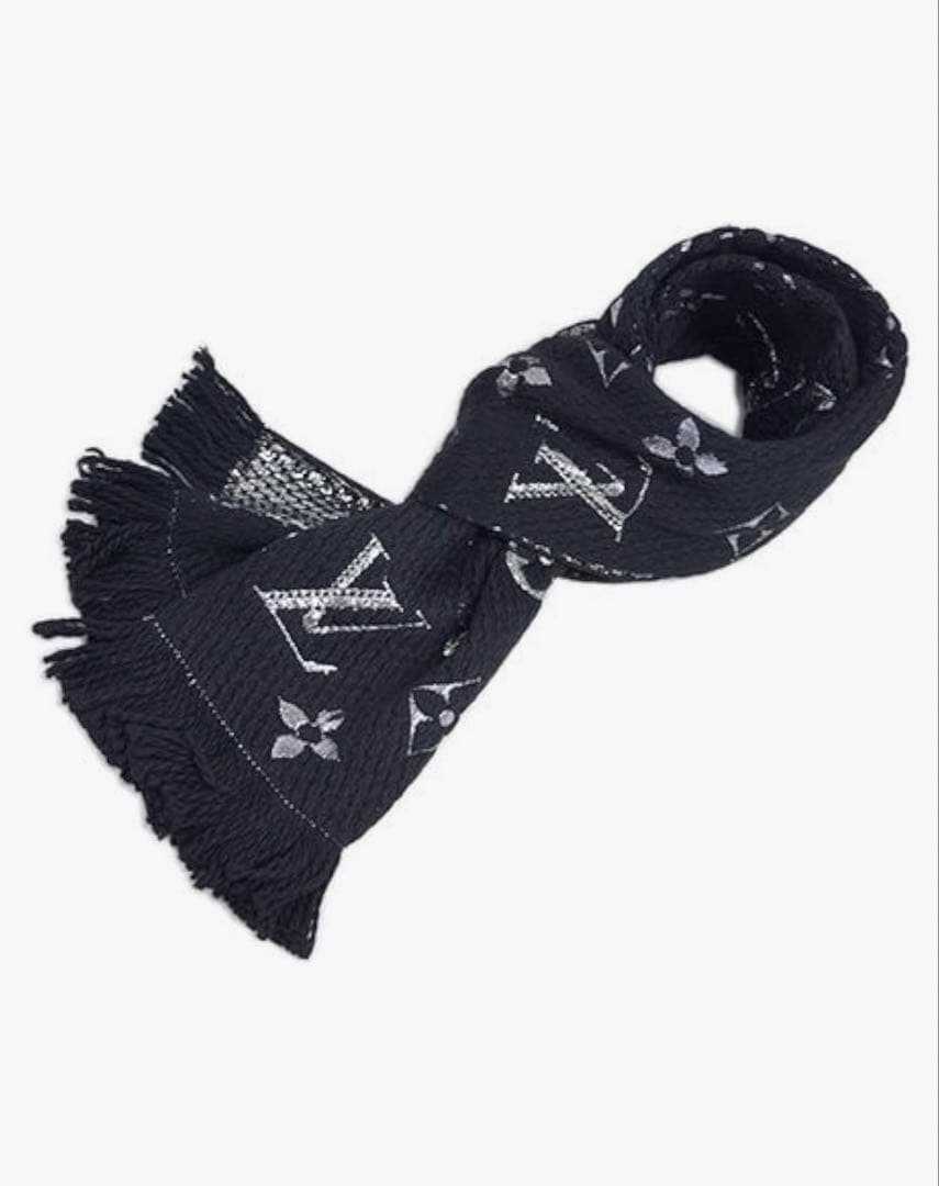 LOUIS VUITTON マフラー 黒・銀 M75833