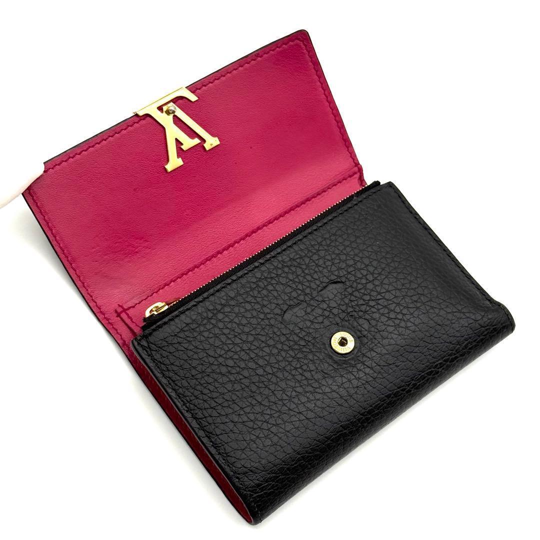 極上美品❣️ルイヴィトン カプシーヌ コンパクト ブラック 財布 O61