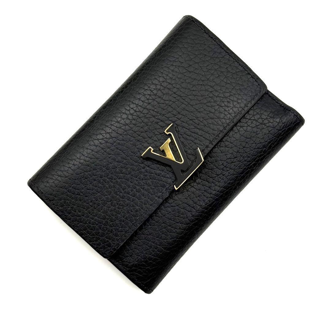 極上美品❣️ルイヴィトン カプシーヌ コンパクト ブラック 財布 O61