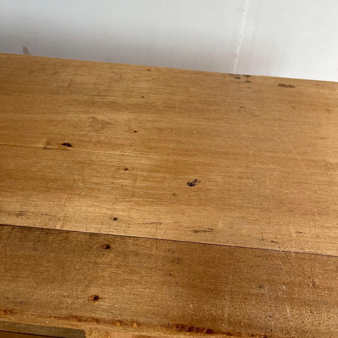 アンティーク ローボード シェルフ 仕切り棚 テレビ台 本棚 無垢材 無塗装 ②