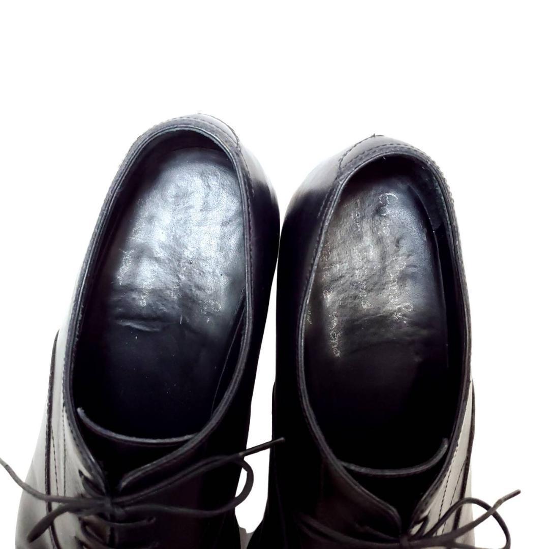 エンツォボナフェ　内羽根　プレーントゥ　本革　レザー　美品　US7　ブラック