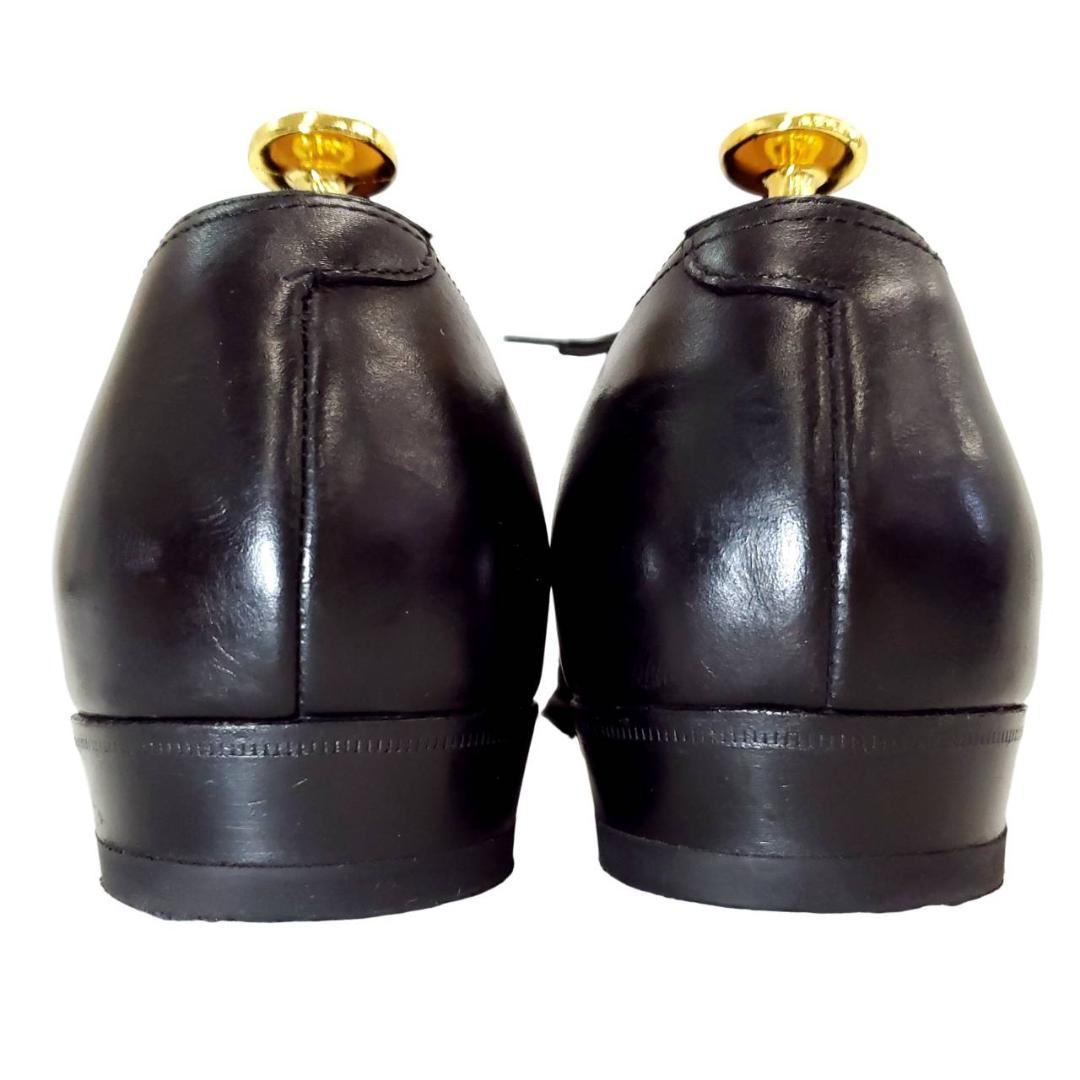 エンツォボナフェ　内羽根　プレーントゥ　本革　レザー　美品　US7　ブラック