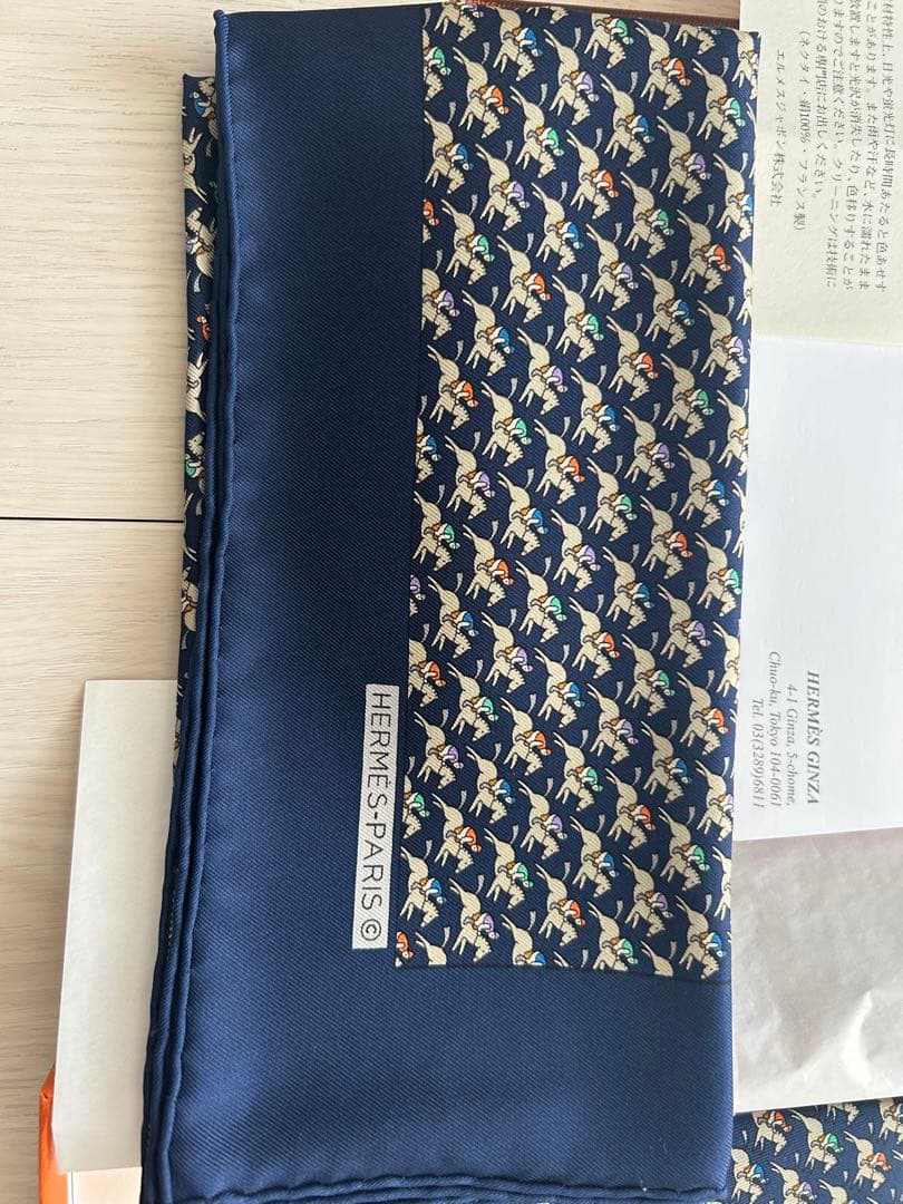 **新品タグ付き**HERMES エルメス ネクタイ&スカーフセット、ホース柄