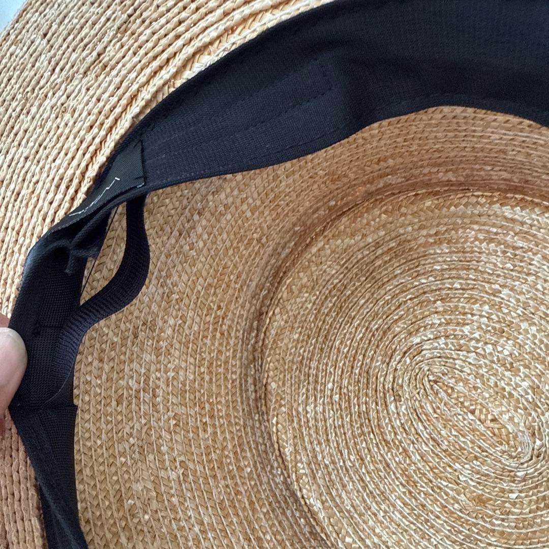 新品 wicagrocery ウィカグロサリー　 麦わら帽子 リボン付き