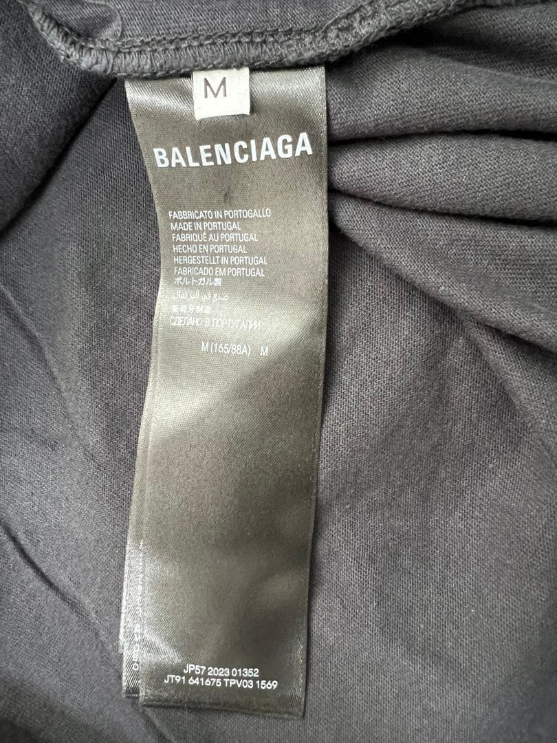 BALENCIAGA ブラック Tシャツ グラフィックプリント