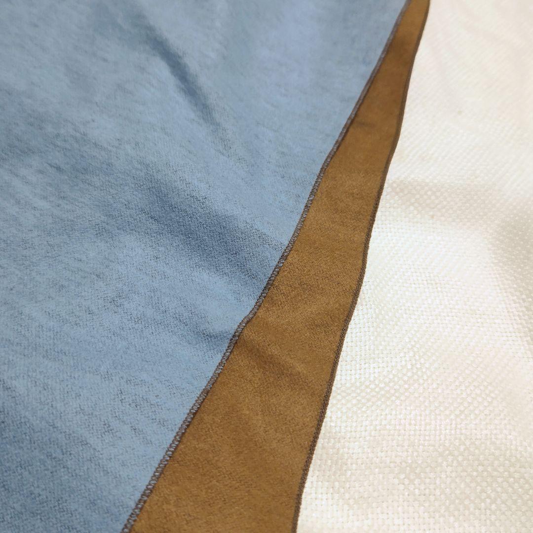 マッキントッシュMACKINTOSHシルク100%プレーンストールマフラー紺茶