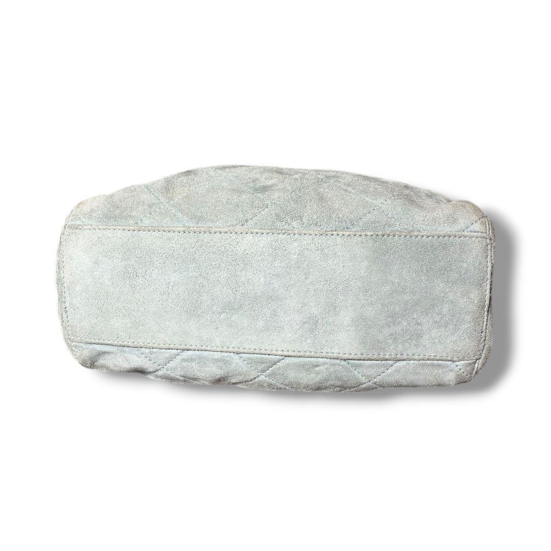 PRADA プラダ チェーン ショルダーバッグ キルティング スエード 三角ロゴ