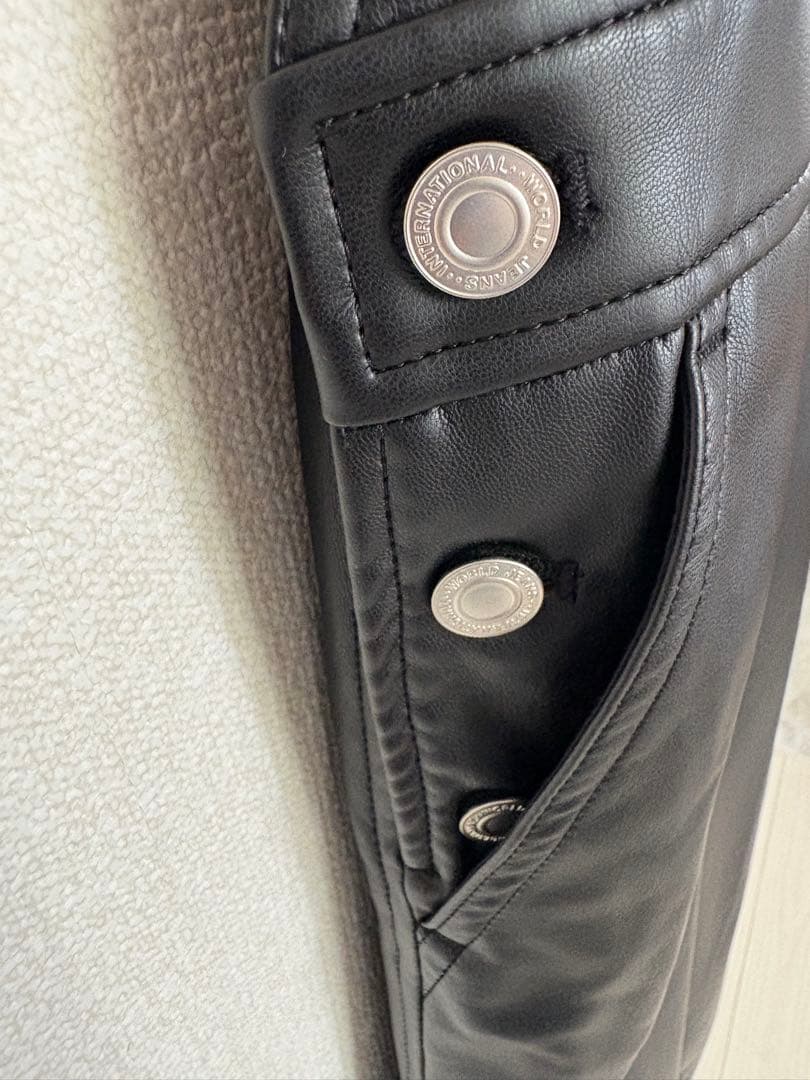 L'Appartement アパルトモン レザーオーバーオールスカート34サイズ