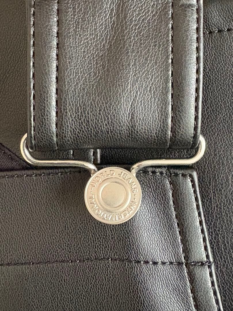 L'Appartement アパルトモン レザーオーバーオールスカート34サイズ