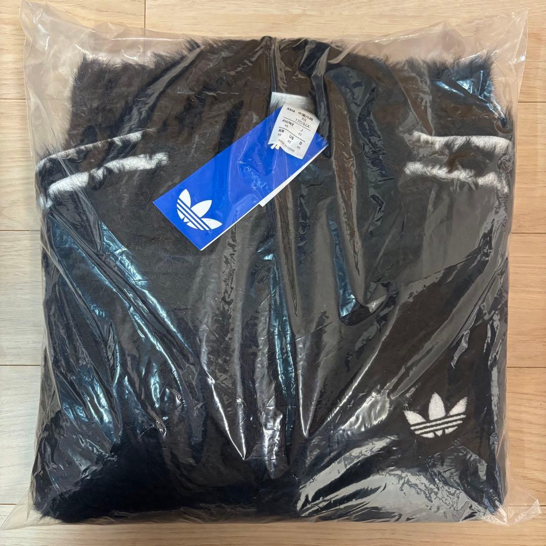 希少XS⭐️adidas フェイクモヘヤ クラシック トラックトップ 黒 ぴょな