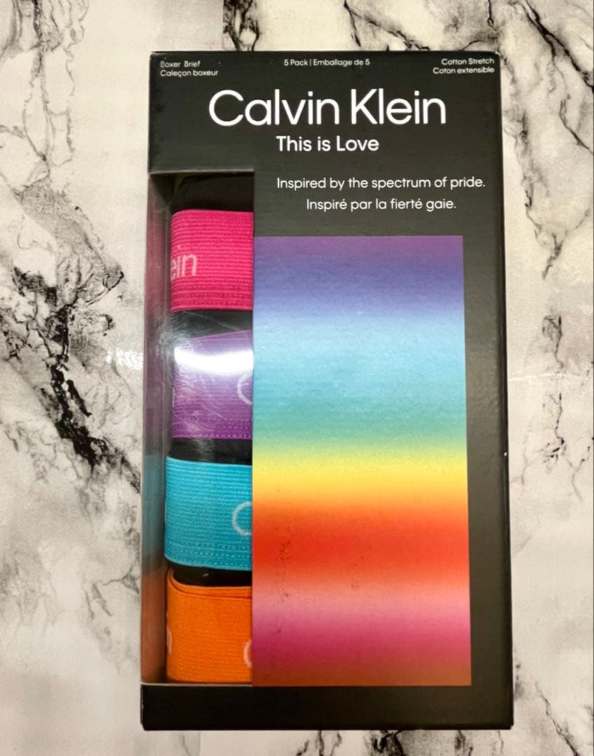 カルバンクライン　メンズ　ボクサーパンツ　５枚セット　レインボー S（M）　04