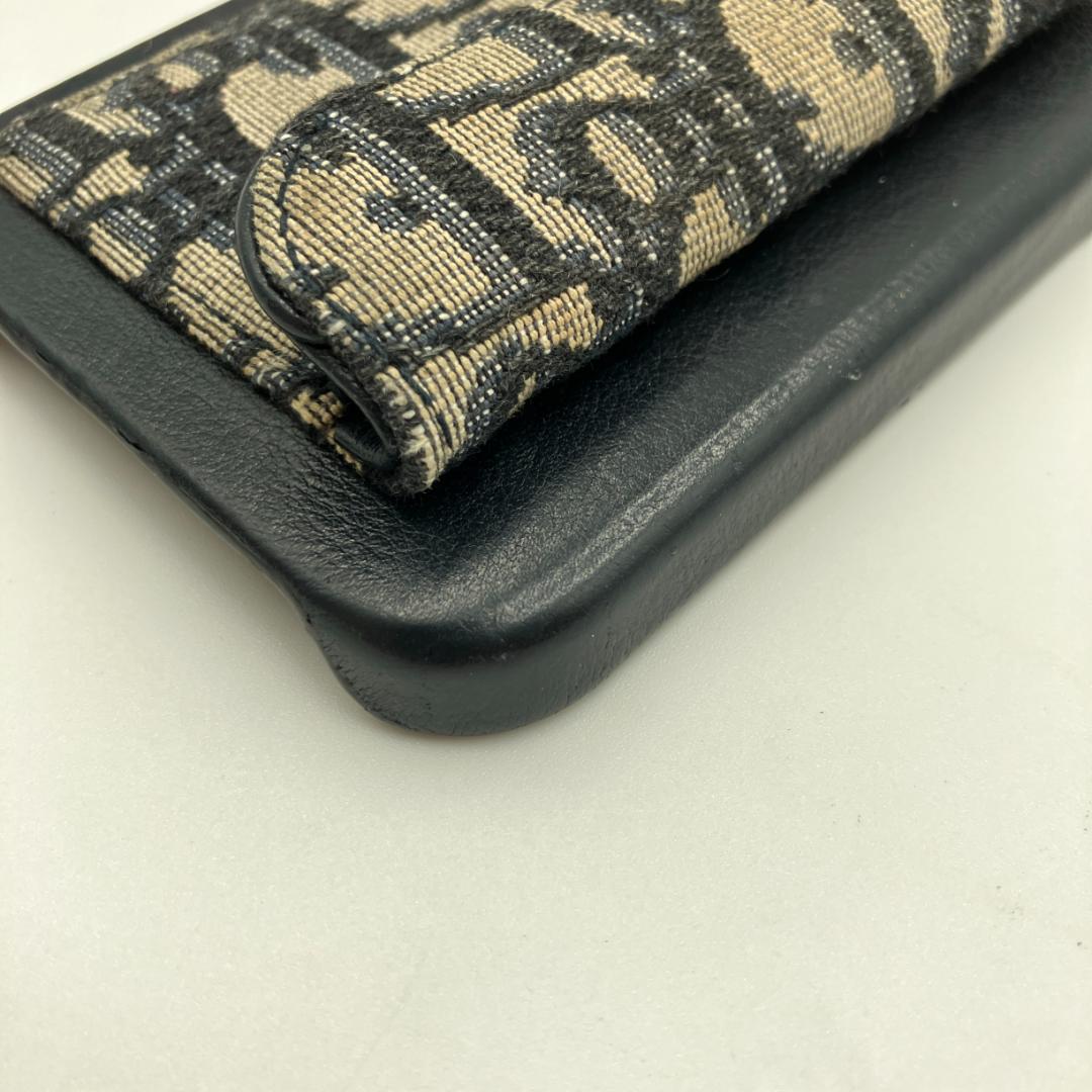 【きら】Dior　iPhone15plus ケース サドル オブリーク