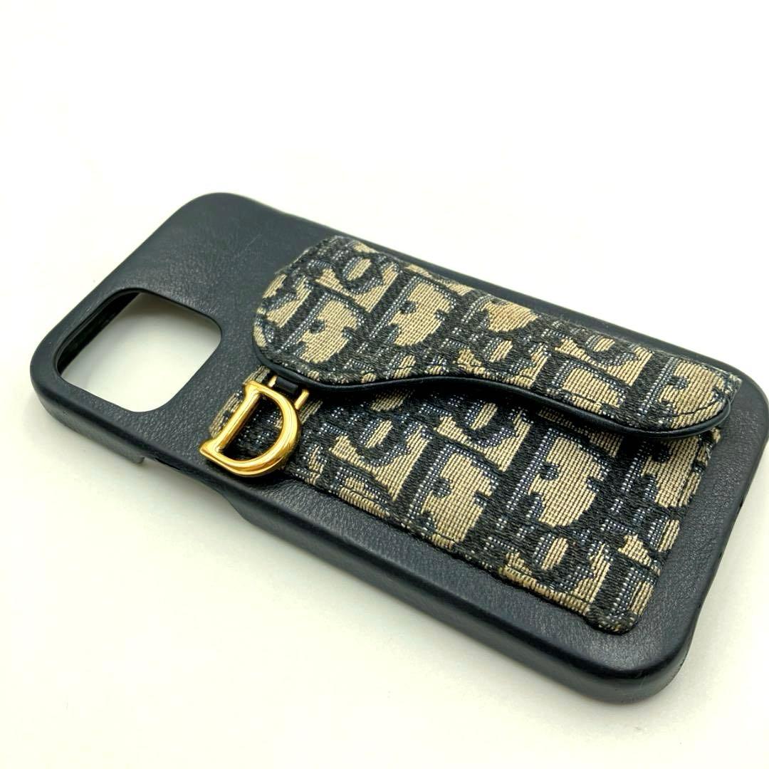 【きら】Dior　iPhone15plus ケース サドル オブリーク