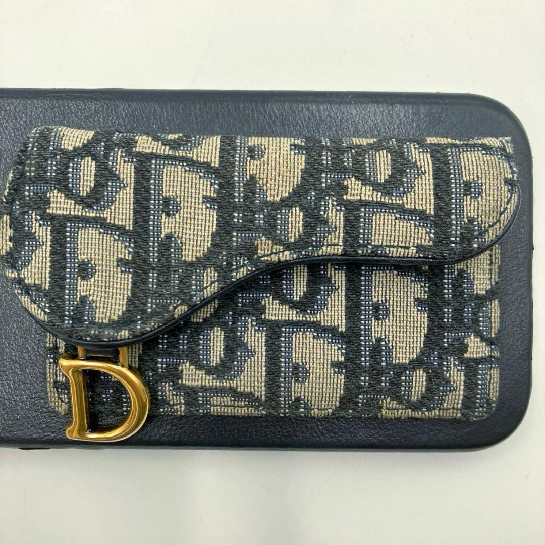 【きら】Dior　iPhone15plus ケース サドル オブリーク
