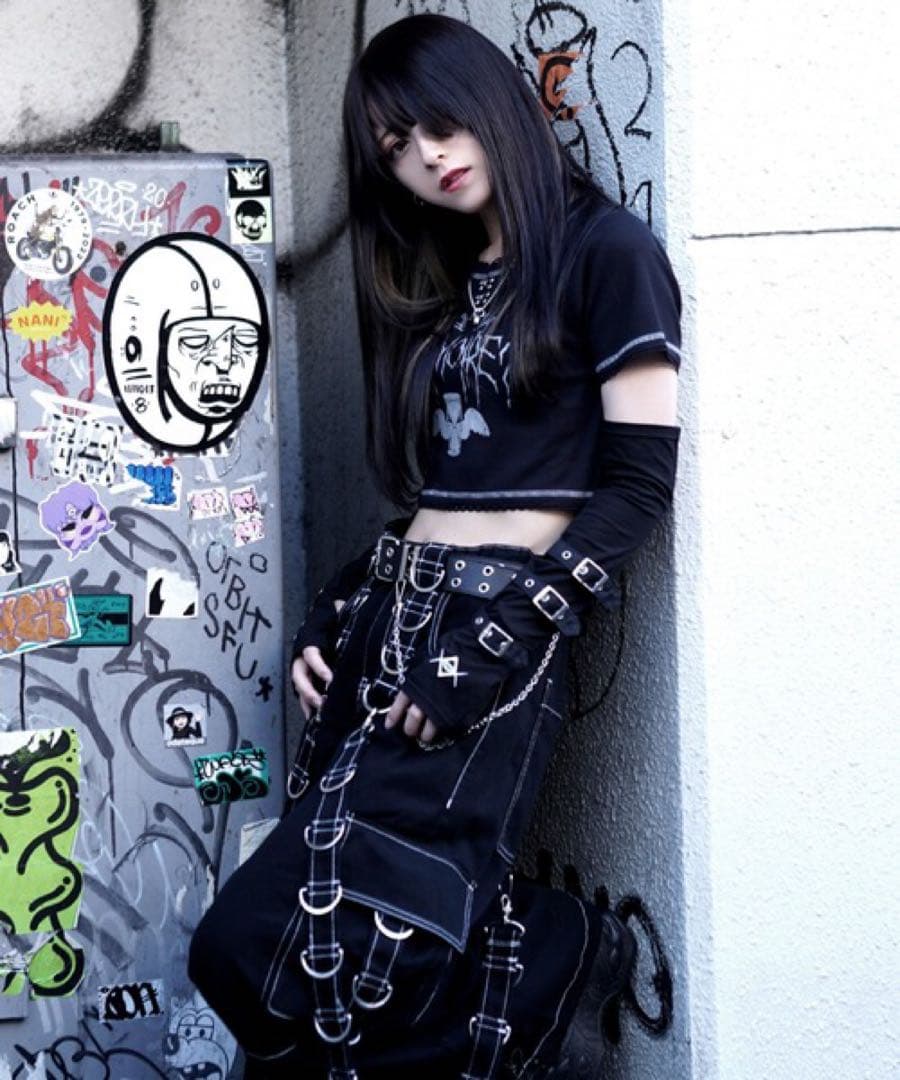 美品 REFLEM　レフレム　2WAYワイドカーゴパンツ　Dリング　ブラック