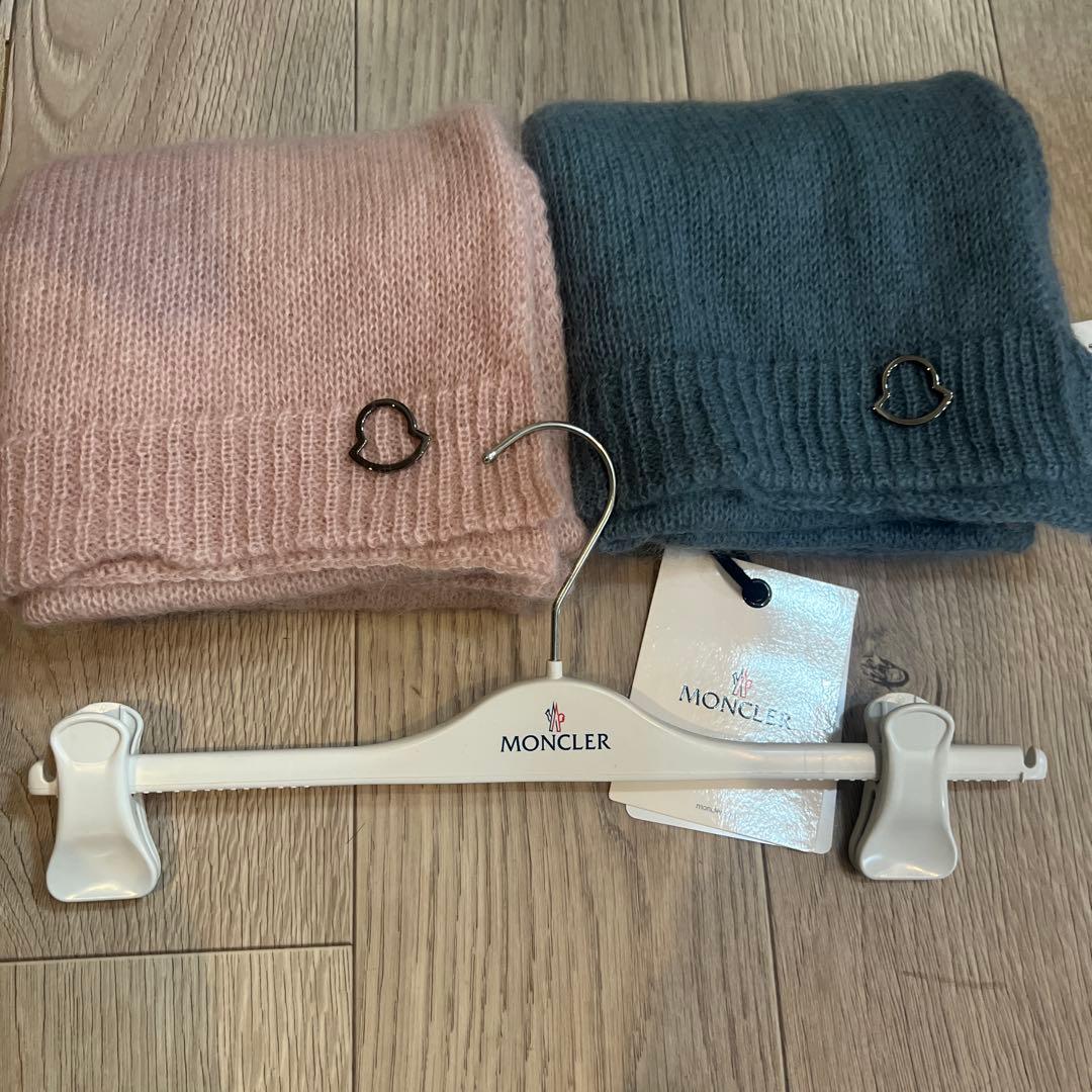 新品タグ付 MONCLER モンクレール モヘアマフラー ピンク