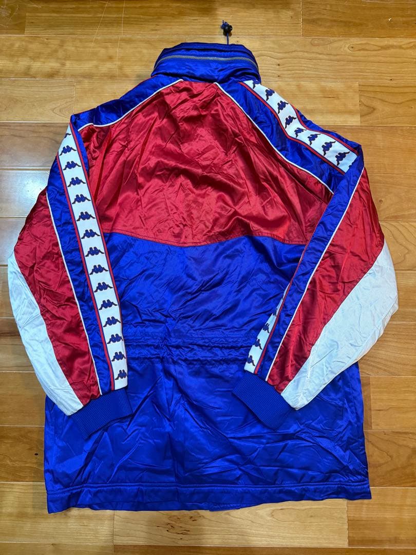 90S カッパKappa フルジップジャケット 赤青　ビンテージ　Oサイズ美品