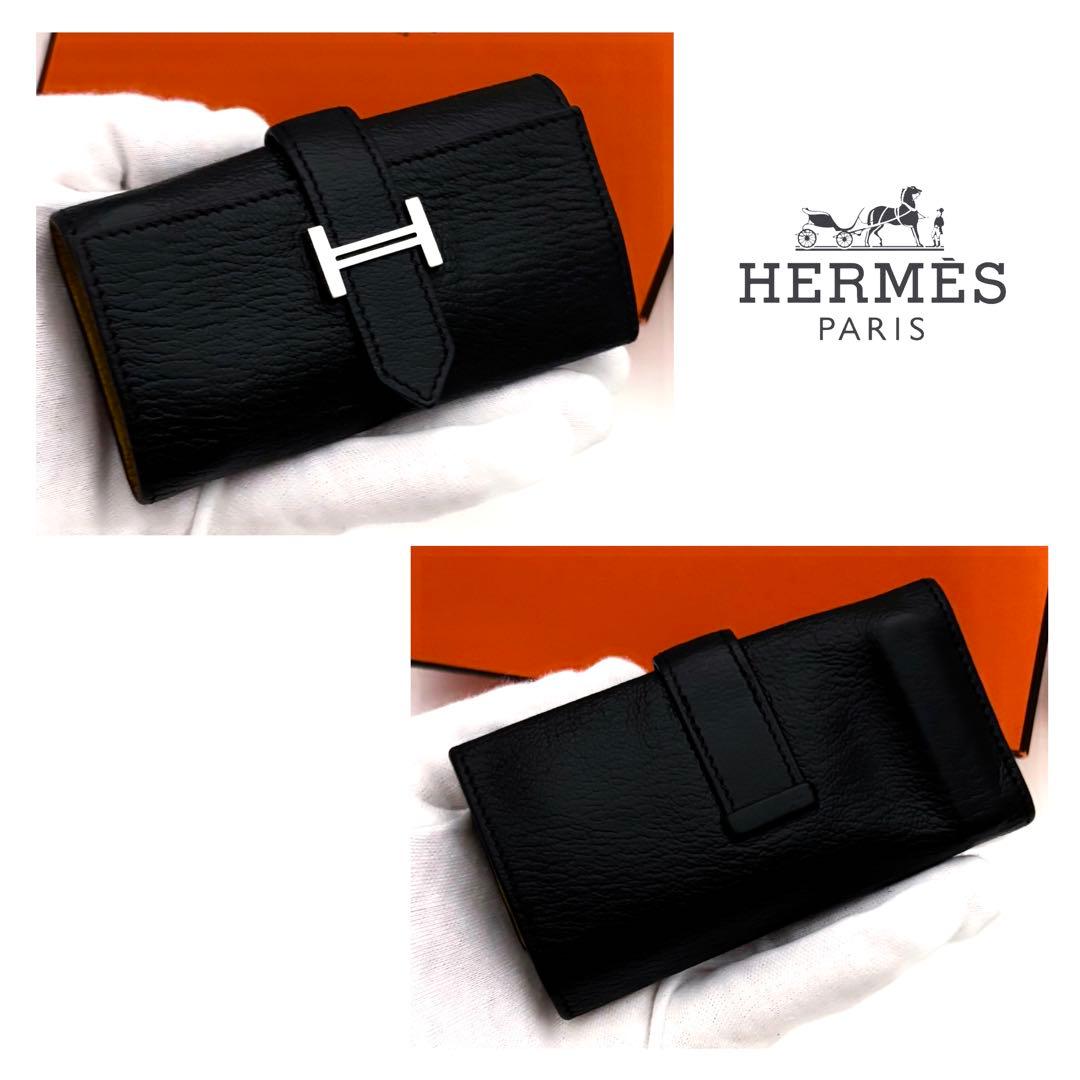 超希少✨️HERMES エルメス キーケース ブラック 黒 黄色 シルバー金具