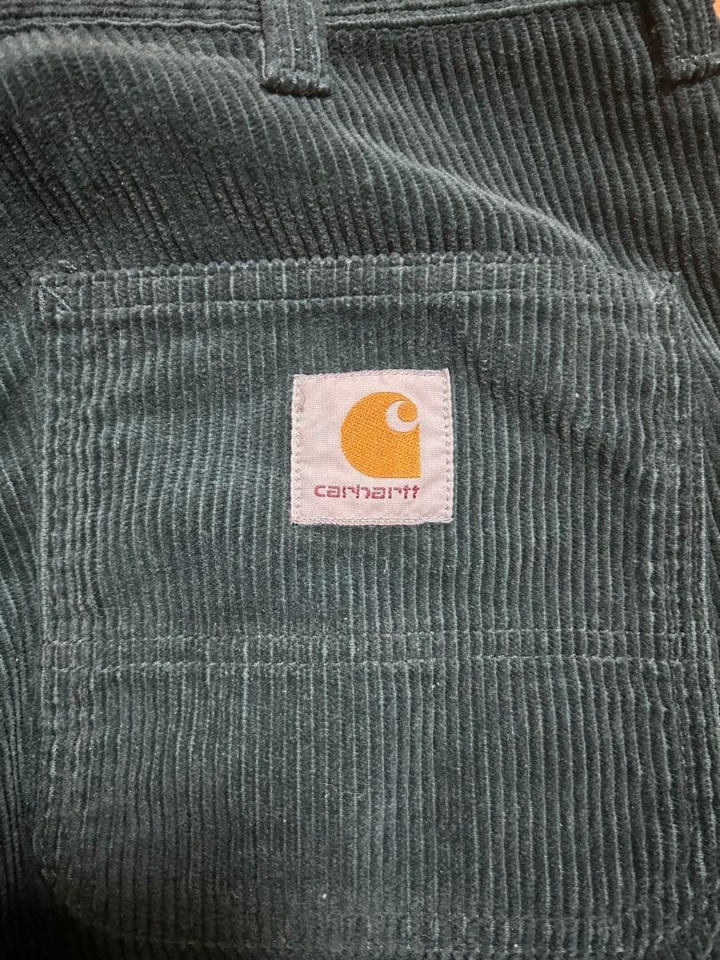Carhartt ダークグリーン コーデュロイ パンツ