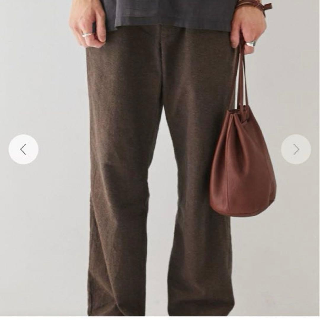 CONFECT バレンシアレザー巾着バッグ　ブラウン