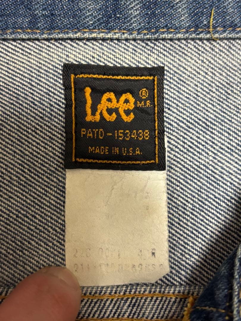 80s リー　デニムジャケット　101J ヴィンテージ　ジージャン　黒タグ
