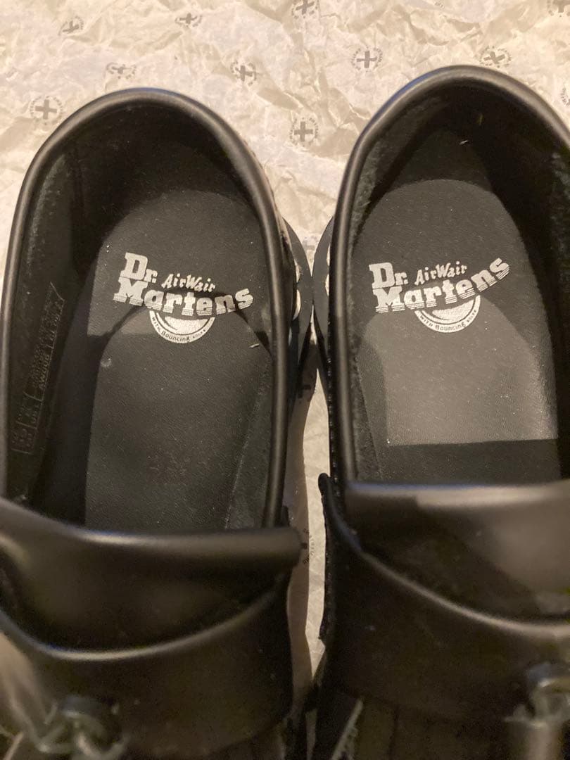 Dr. マーチンエイドリアン　白ステッチ　　　　フリンジ付きローファー 25cm