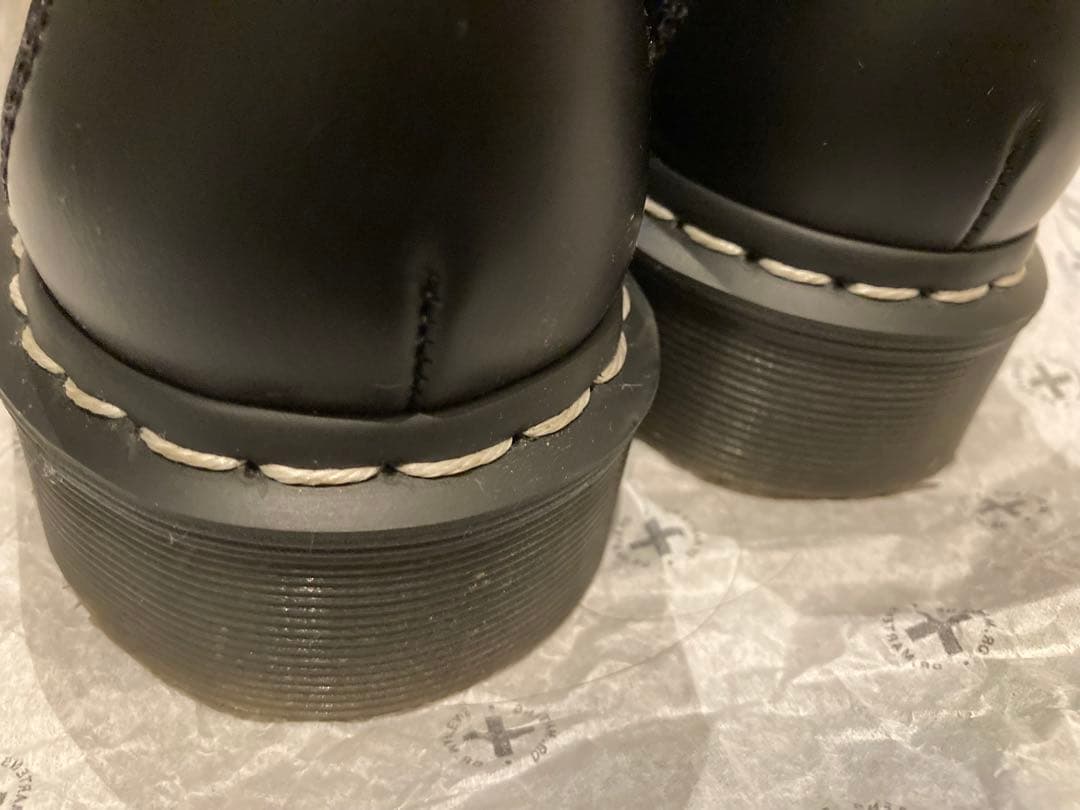 Dr. マーチンエイドリアン　白ステッチ　　　　フリンジ付きローファー 25cm