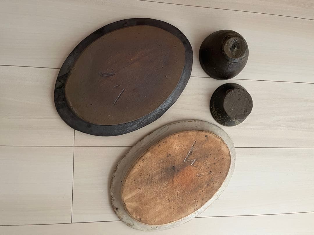 美品　遠藤素子　オーバル器4点セット