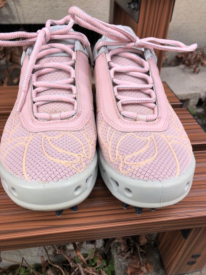 376番 新品ecco ゴルフシューズピンク/グレー23.5cm ソフトスパイク