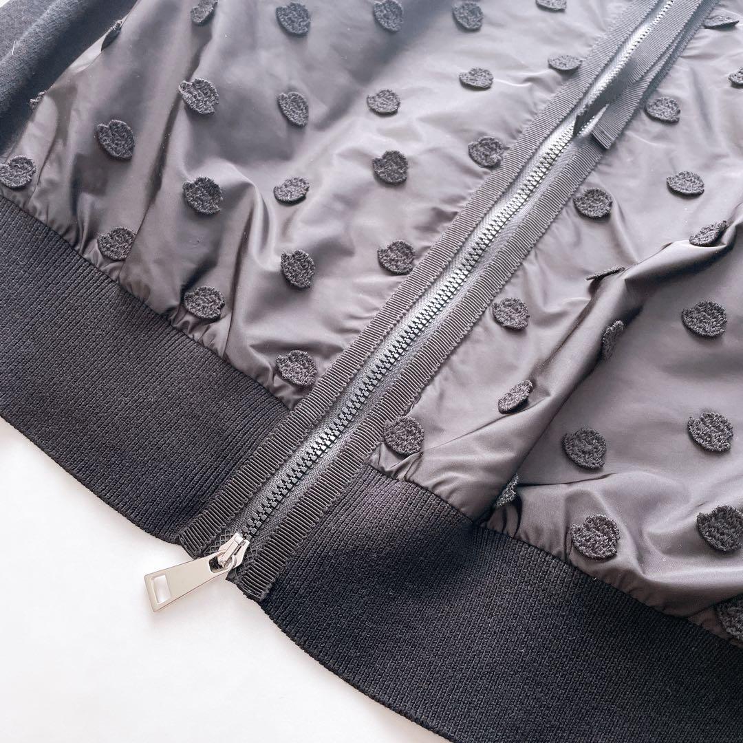 極美品✨モンクレール Cardigan Tricot 総ロゴ刺繍ドット柄 S