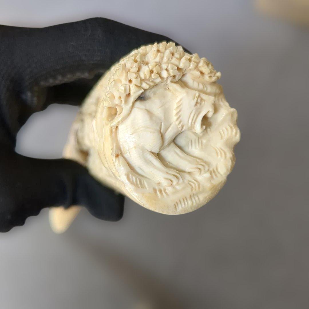 象牙風 虎 象 置物セット