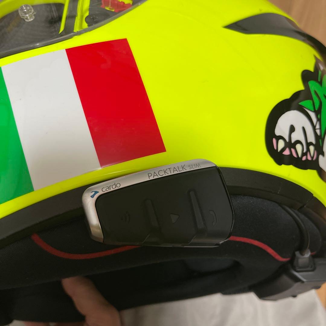 AGV フルフェイス　ヘルメット イエロー　カルド　インカム付き　Mサイズ