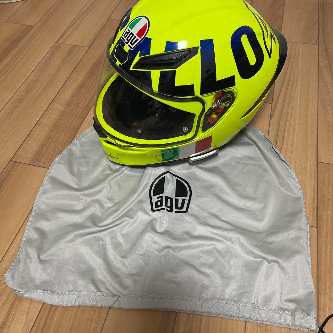 AGV フルフェイス　ヘルメット イエロー　カルド　インカム付き　Mサイズ
