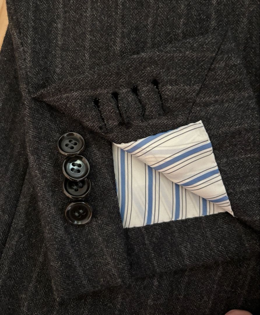 Ring Jacket リングヂャケット ウール スーツ グレー 46 上下