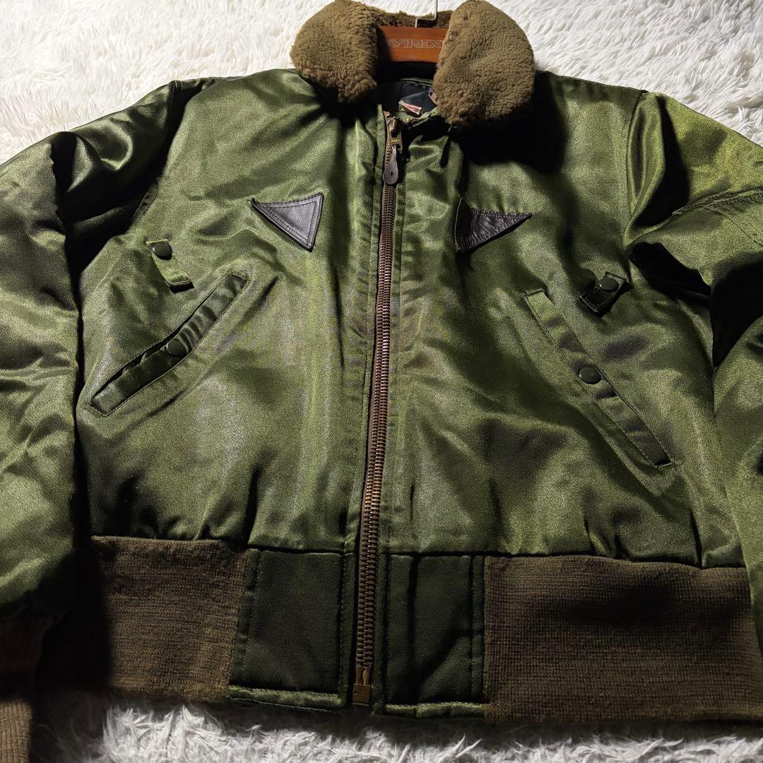 【雰囲気抜群】SPIEWAK フライトジャケット　B-15 襟ボア　USA製 L