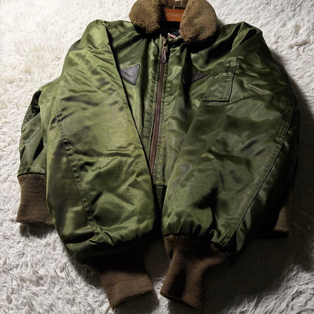 【雰囲気抜群】SPIEWAK フライトジャケット　B-15 襟ボア　USA製 L